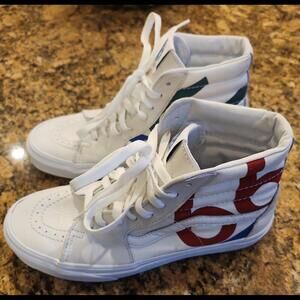 Vans Shoes‎ | New Vans Sk8 Hi Blanc/66 | Color: Red/White | Size: 6m/7.5w